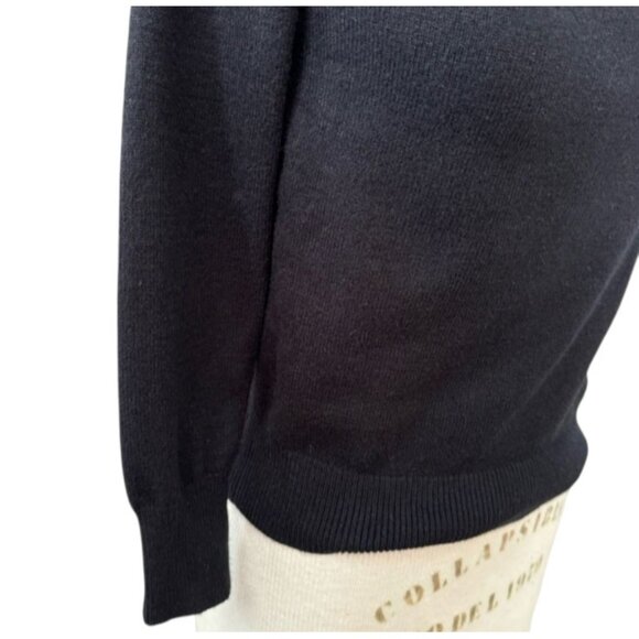 Evereve Black Off-the-Shoulder Knit Sweater Size L - Picture 7 of 9